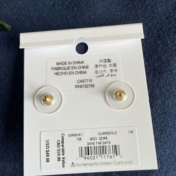 Kate spade Save The Date Pave Princess Cut Studs earrings - Picture 4 of 4